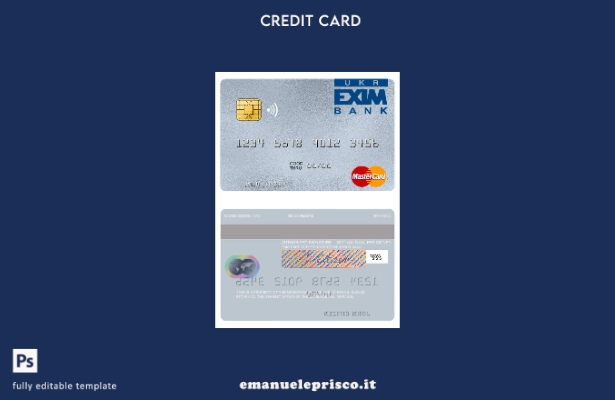 modello mastercard Ukreximbank Ucraina stile verificato